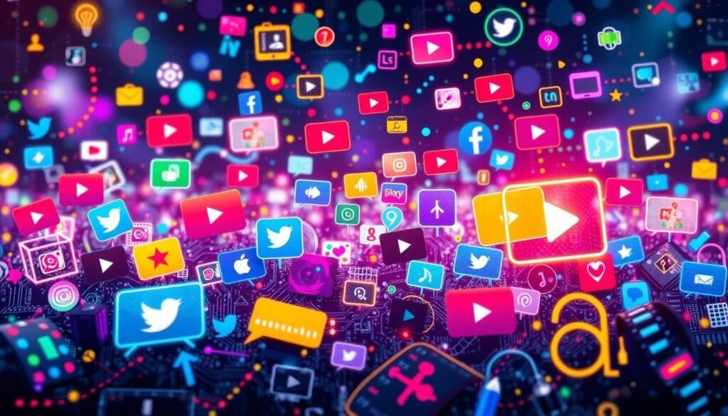 מדיה חברתית תוכן וידאו מדיה חברתית תוכן וידאו